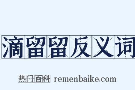 滴留留反义词是什么意思的图片